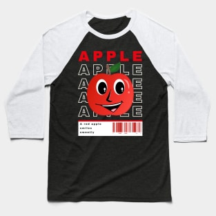 Smiling Apple Baseball T-Shirt